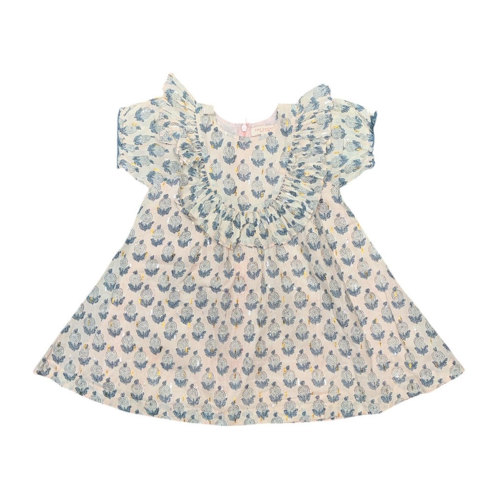 Pink Chicken Silver and Gold Glitter Print Dress Size 2 - New with No Tag